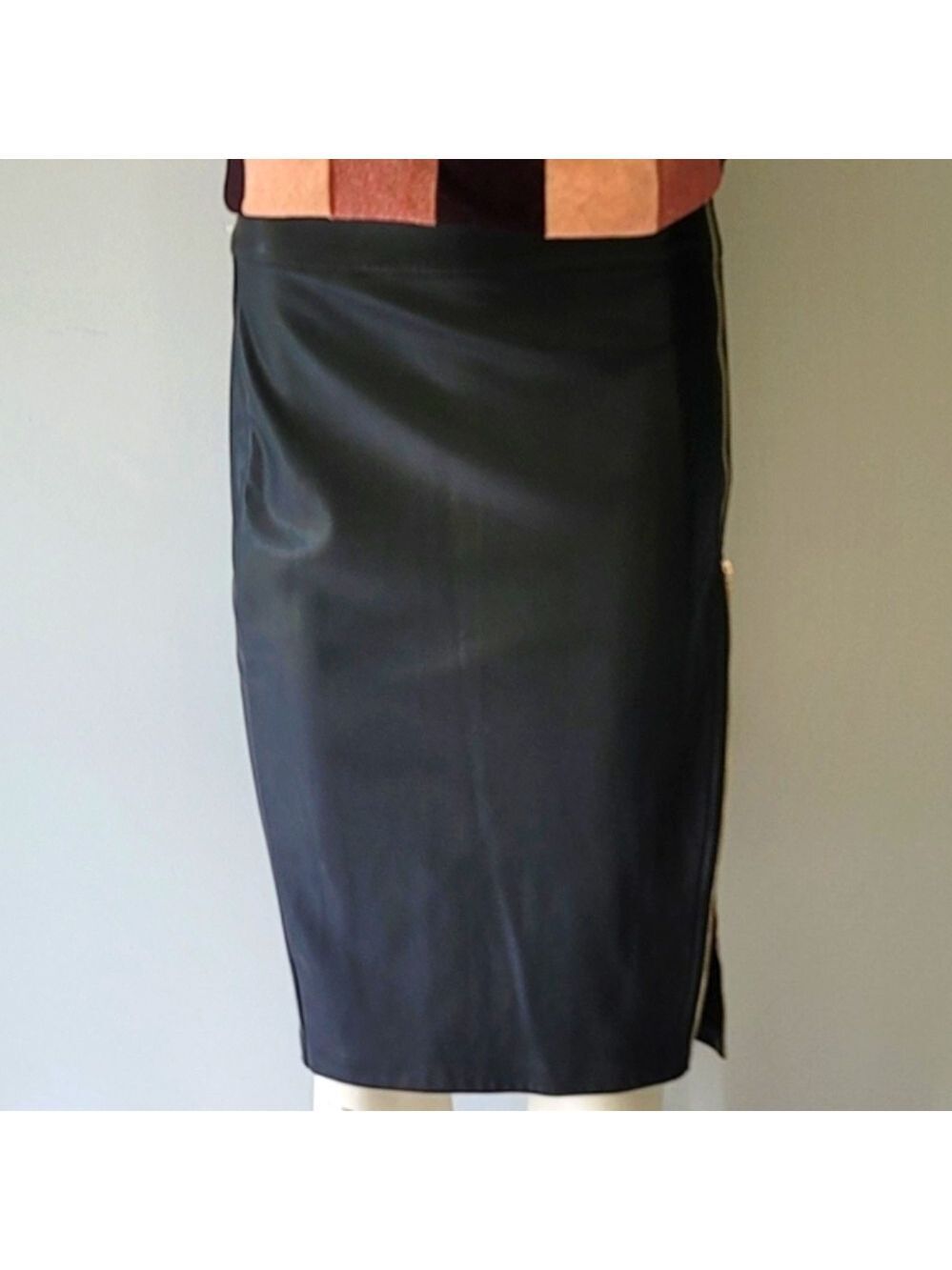 Dynamite Petite Faux Leather Pencil Skirt Size S